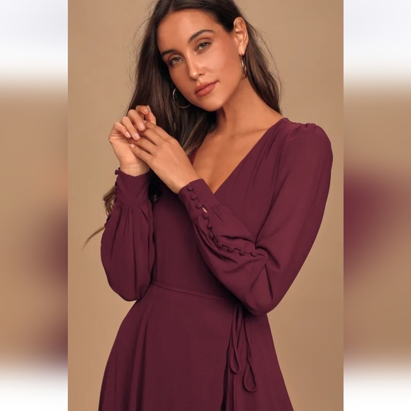 Lulus My Whole Heart Wrap Dress - Picture 3 of 8